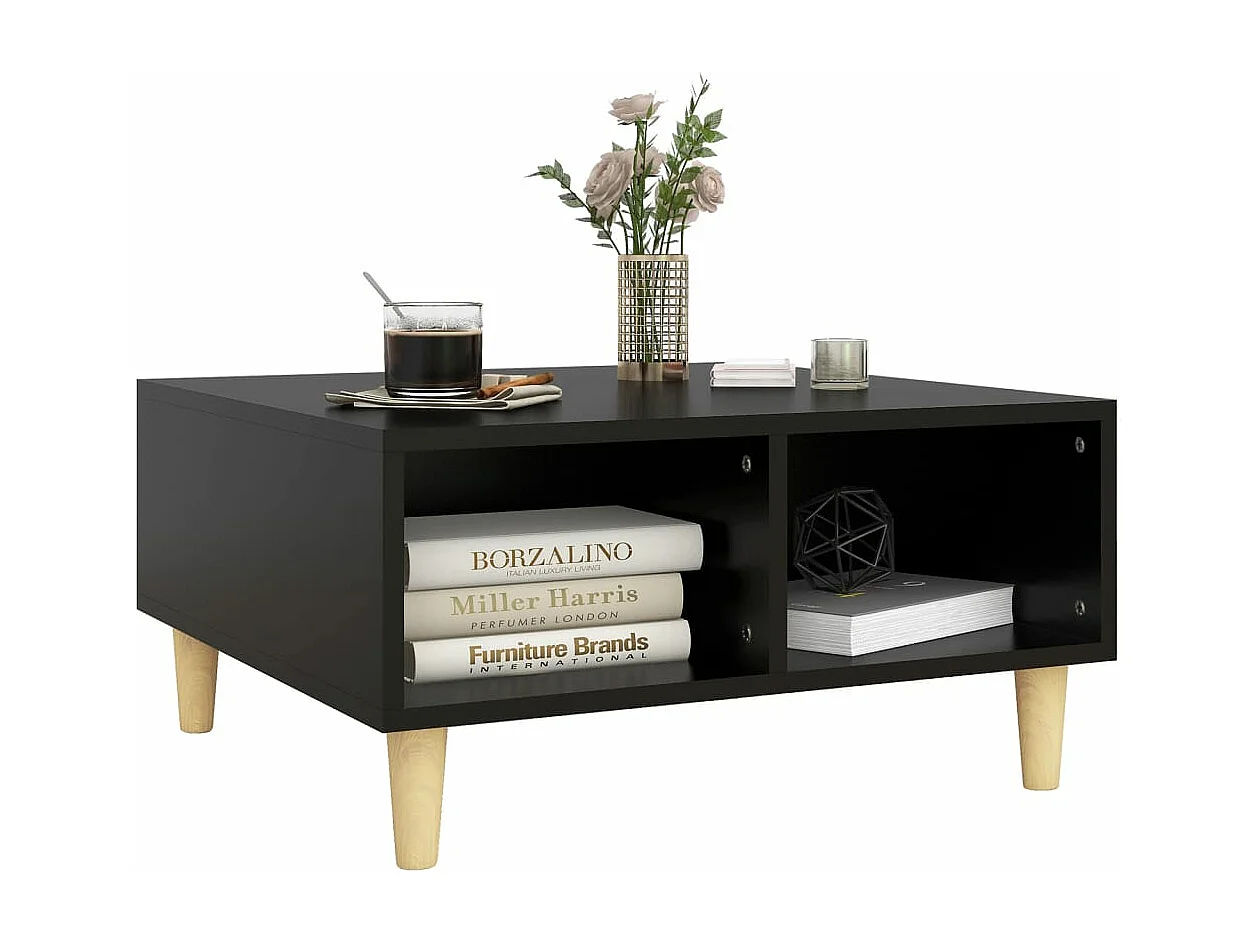 Table basse Noir 60x60x30 cm Aggloméré