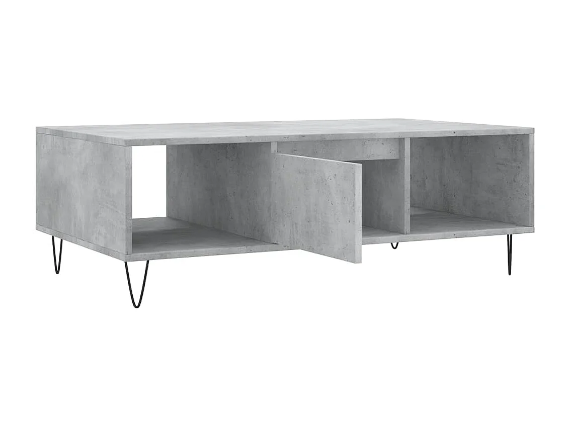Table basse gris béton 104x60x35 cm bois d'ingénierie