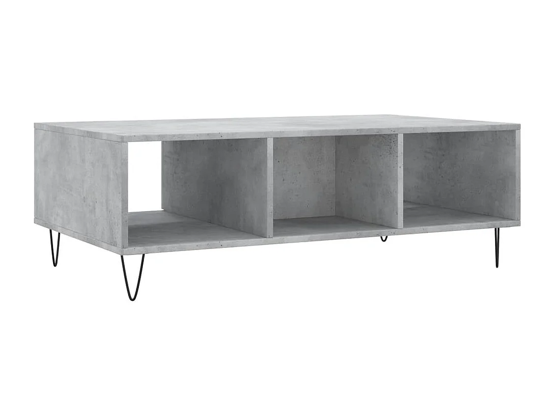 Table basse gris béton 104x60x35 cm bois d'ingénierie