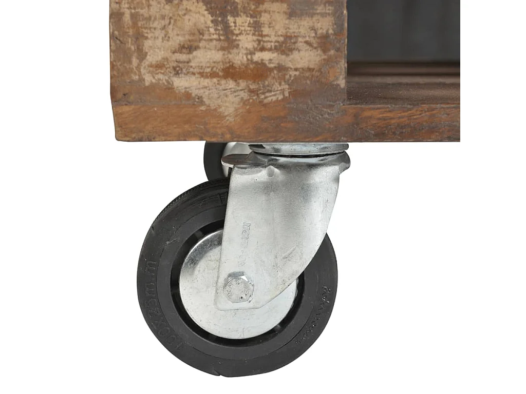 Table basse avec 4 roulettes Bois recyclé