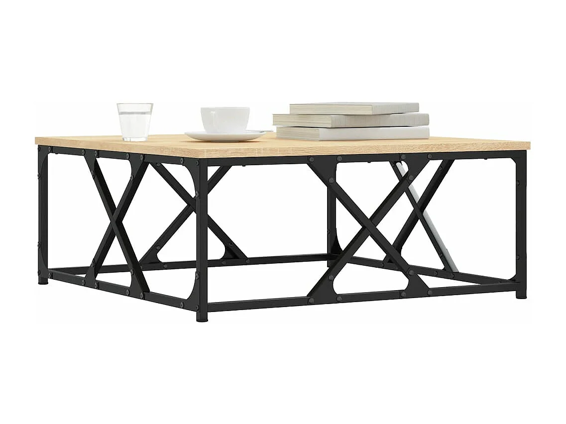 Table basse chêne sonoma 70x70x30 cm bois d'ingénierie