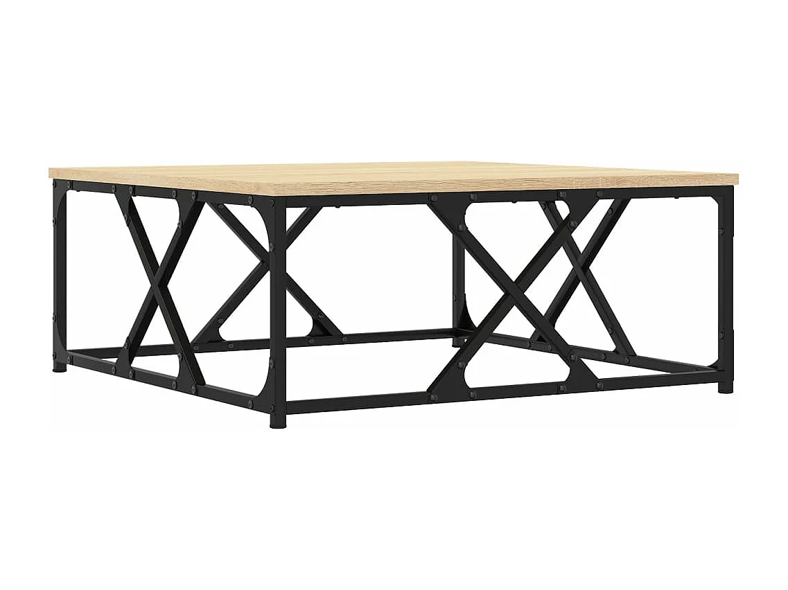 Mesa de centro madera de ingeniería roble Sonoma 70x70x30 cm