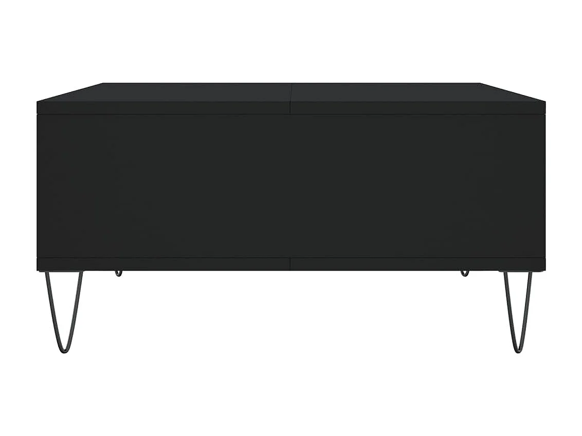 Table basse noir 60x60x30 cm bois d'ingénierie