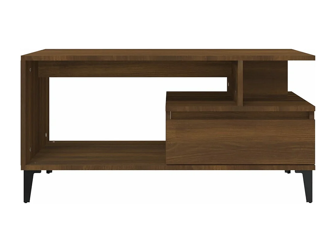 Salontafel 90x49x45 cm bewerkt hout bruineiken