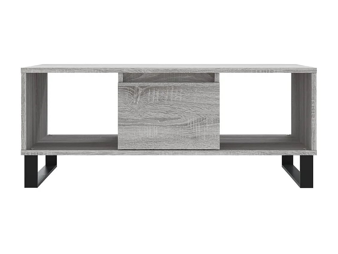 Table basse Sonoma gris 90x50x36,5 cm Bois d'ingénierie