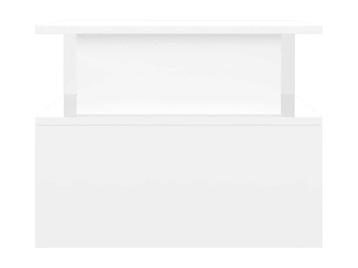 Mesa de centro 90x55x42,5 cm derivados madeira branco brilhante