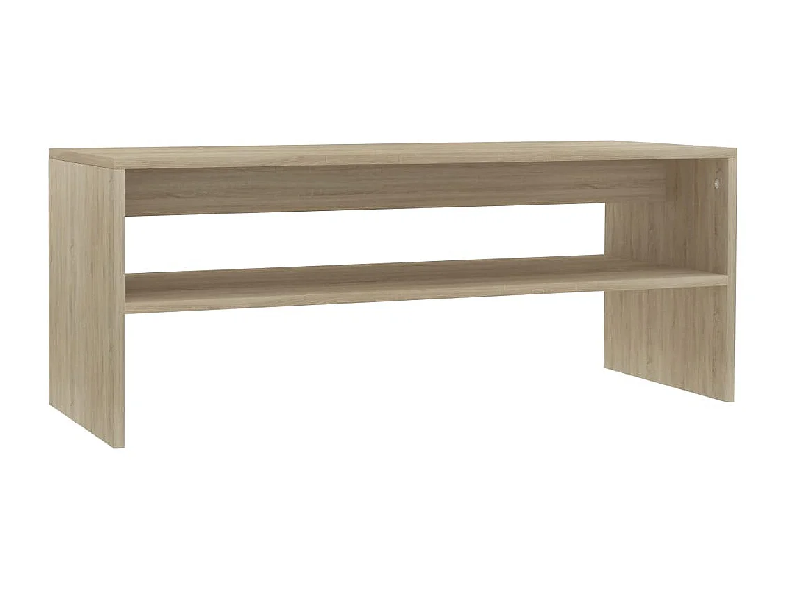 Salontafel 100x40x40 cm bewerkt hout sonoma eikenkleurig