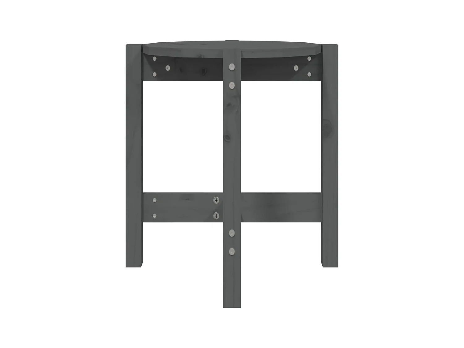 Salontafel Ø 42,5x45 cm massief grenenhout grijs