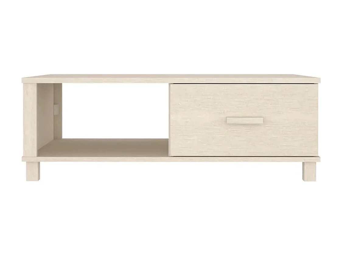 Table basse HAMAR Marron miel 100x55x35 cm Bois massif de pin