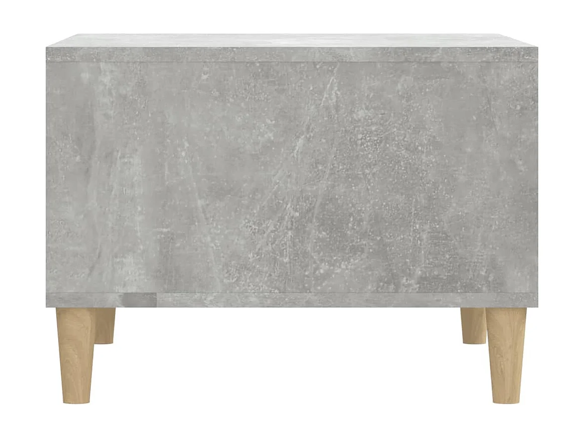 Table basse Gris béton 60x50x36,5 cm Bois d'ingénierie