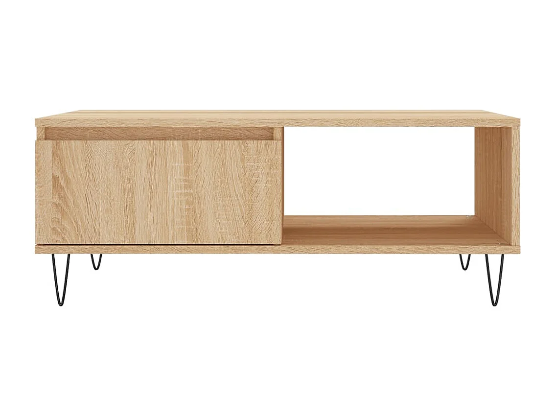Table basse chêne sonoma 90x60x35 cm bois d'ingénierie