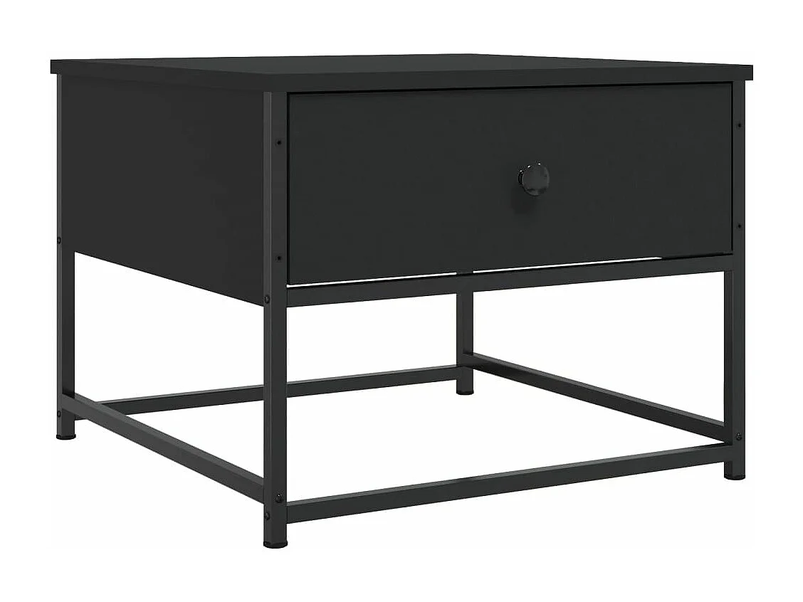 Table basse noir 51x51x40 cm bois d'ingénierie