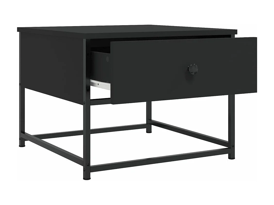 Mesa de centro madera de ingeniería negra 51x51x40 cm