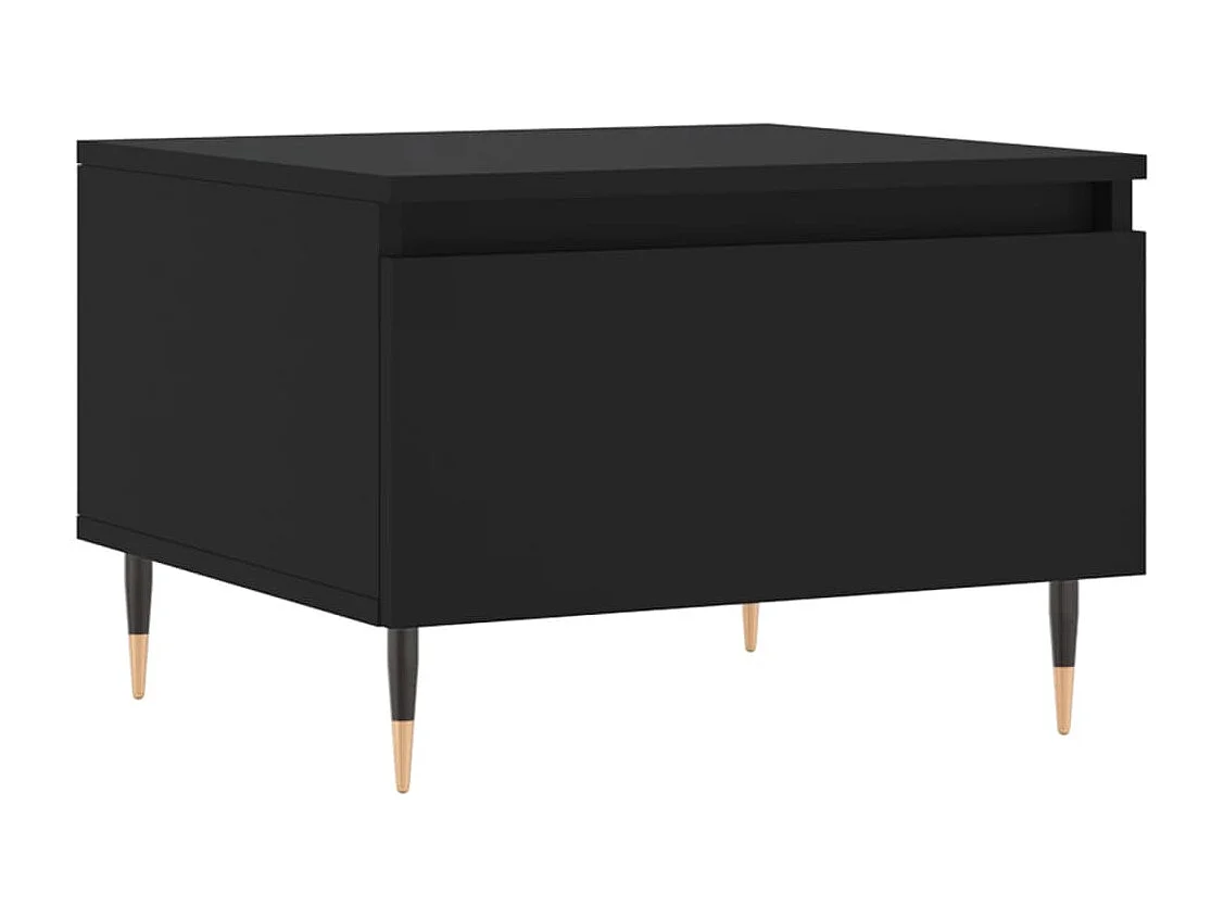 Table basse noir 50x46x35 cm bois d'ingénierie