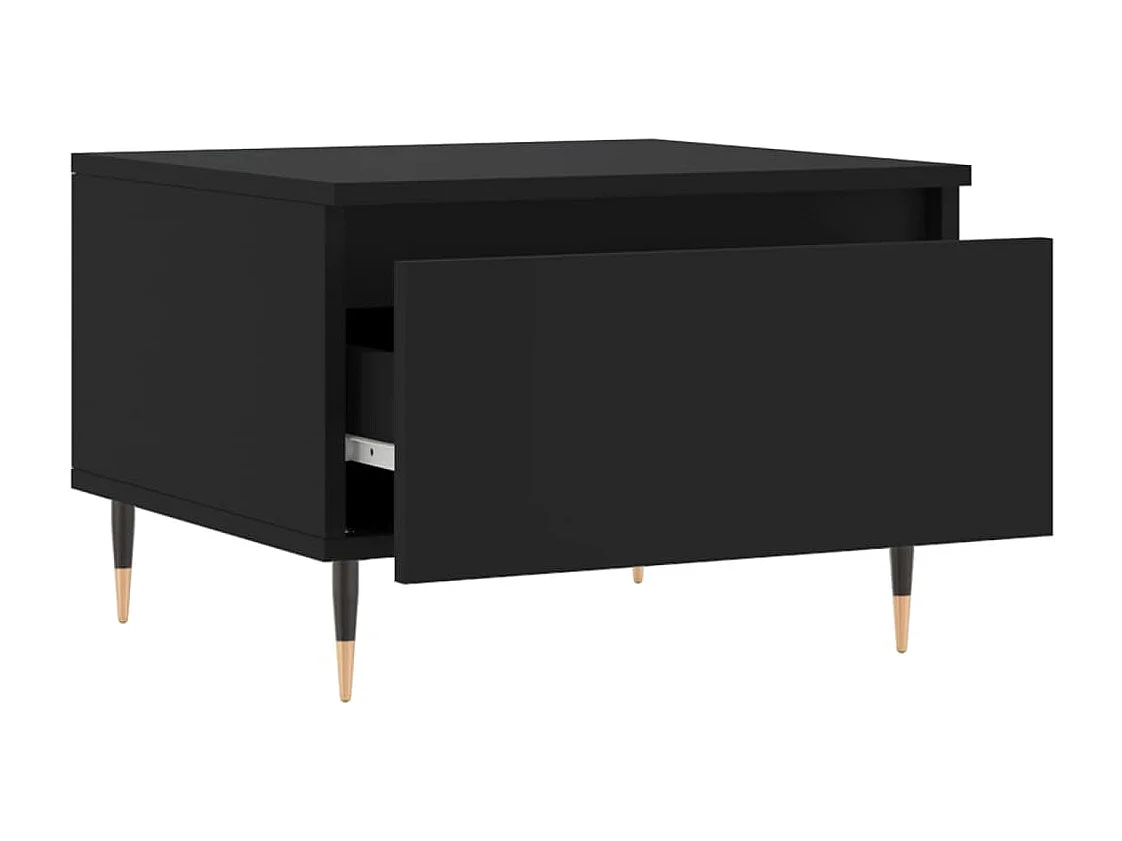 Table basse noir 50x46x35 cm bois d'ingénierie