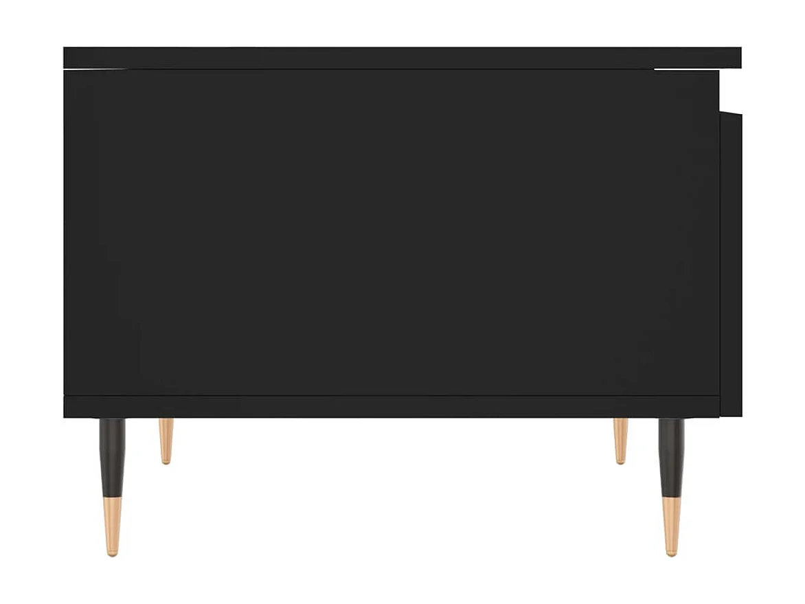 Table basse noir 50x46x35 cm bois d'ingénierie