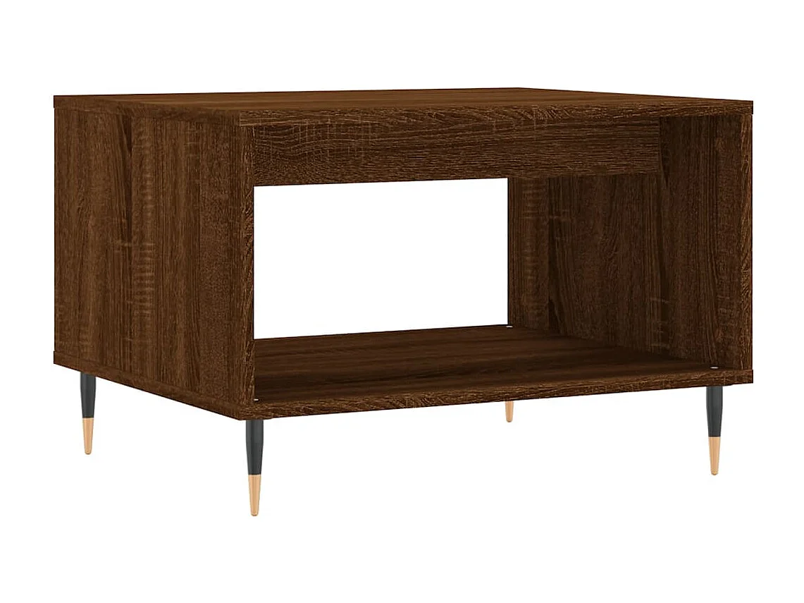 Table basse chêne marron 60x50x40 cm bois d'ingénierie
