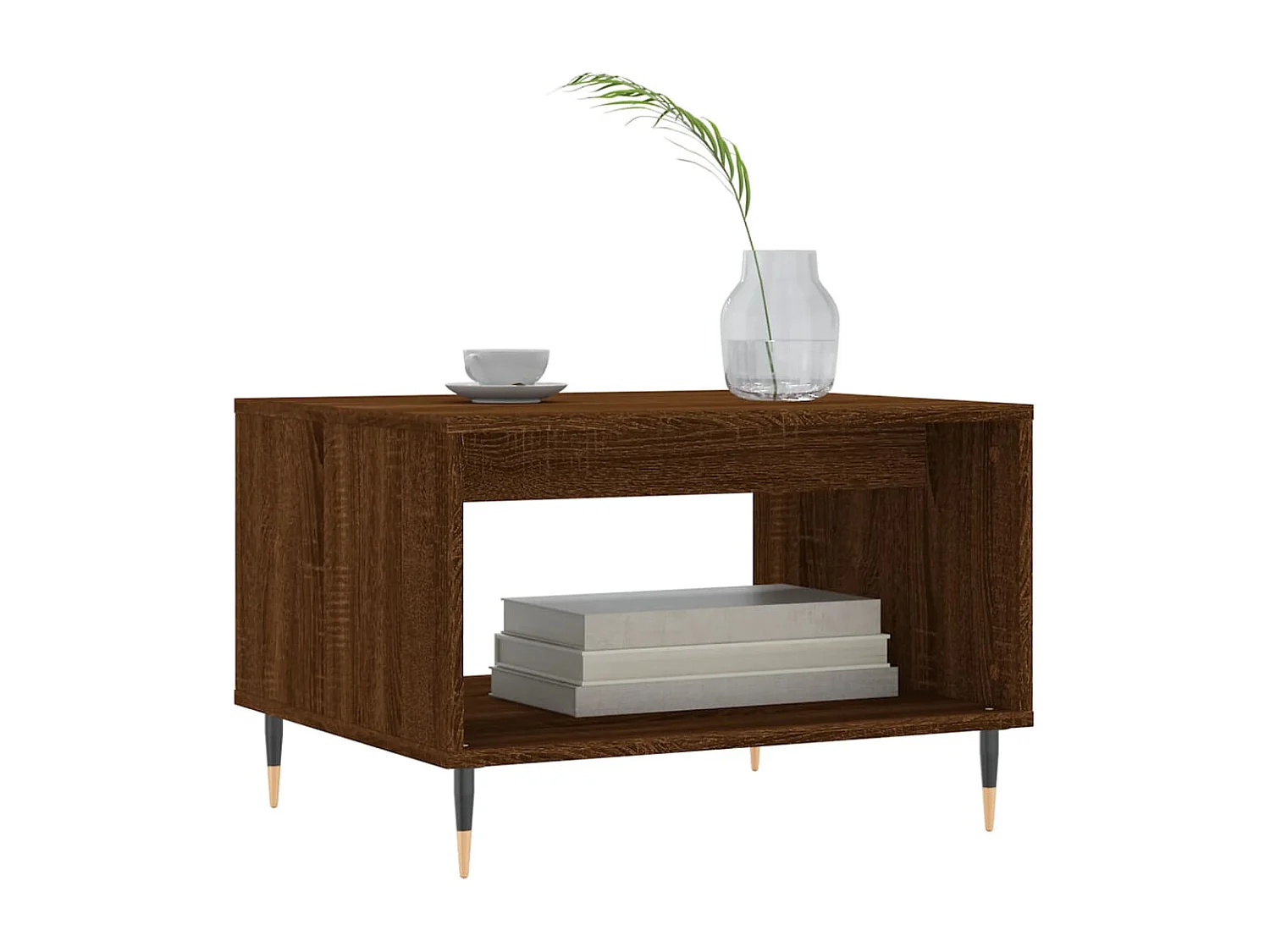 Table basse chêne marron 60x50x40 cm bois d'ingénierie