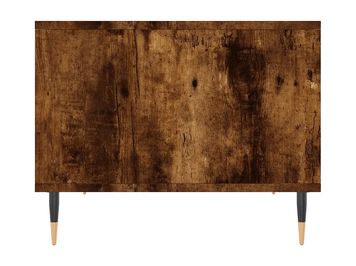 Table basse chêne marron 60x50x40 cm bois d'ingénierie