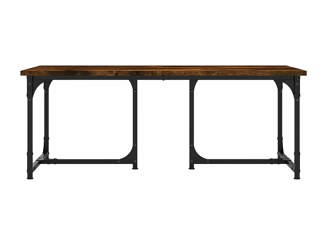 Mesa de centro madera contrachapada roble ahumado 90x50x35 cm