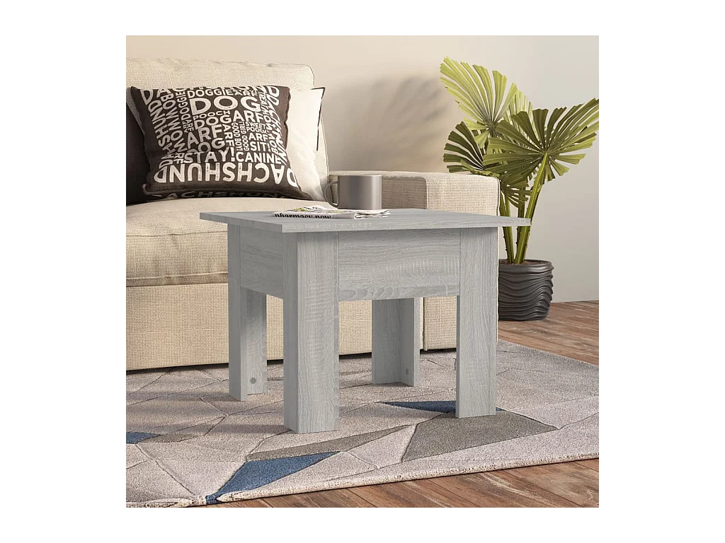 Table basse Sonoma gris 55x55x42 cm bois d'ingénierie
