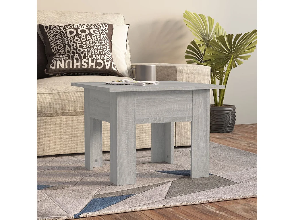 Table basse Sonoma gris 55x55x42 cm bois d'ingénierie