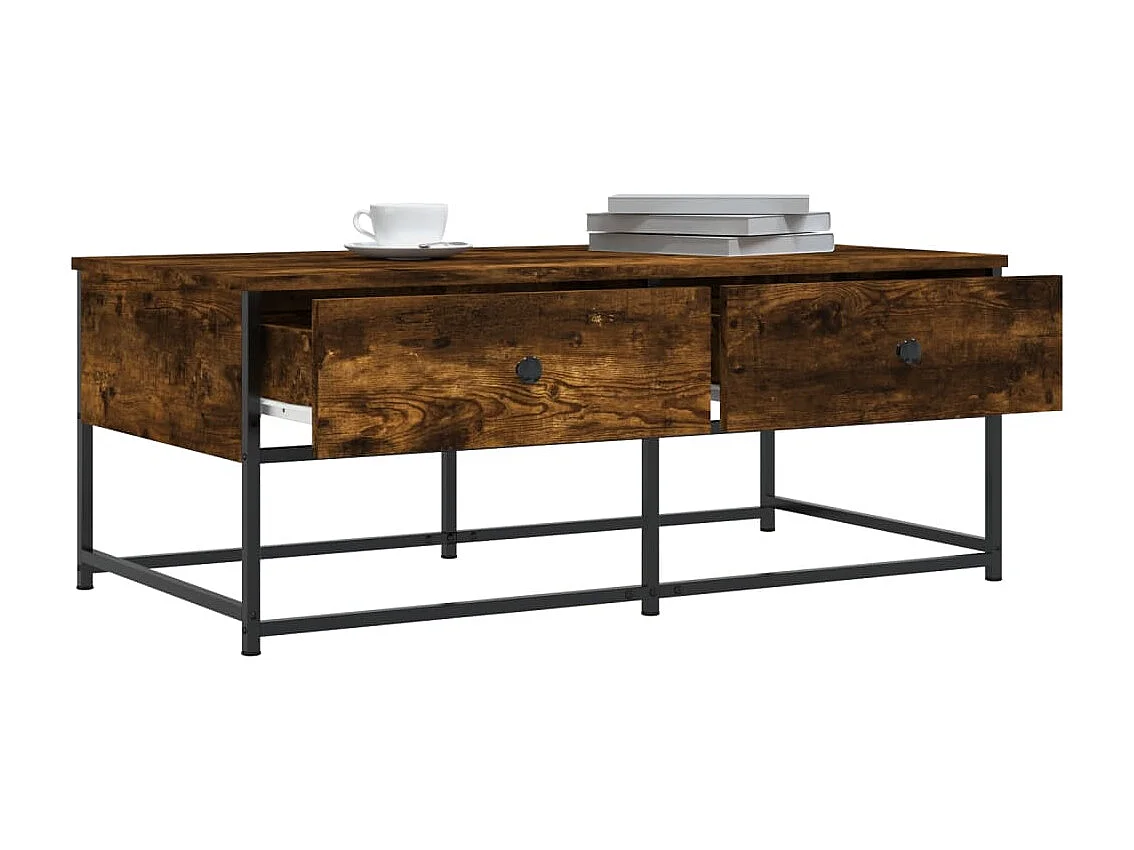 Mesa de centro madera de ingeniería roble ahumado 100x51x40 cm