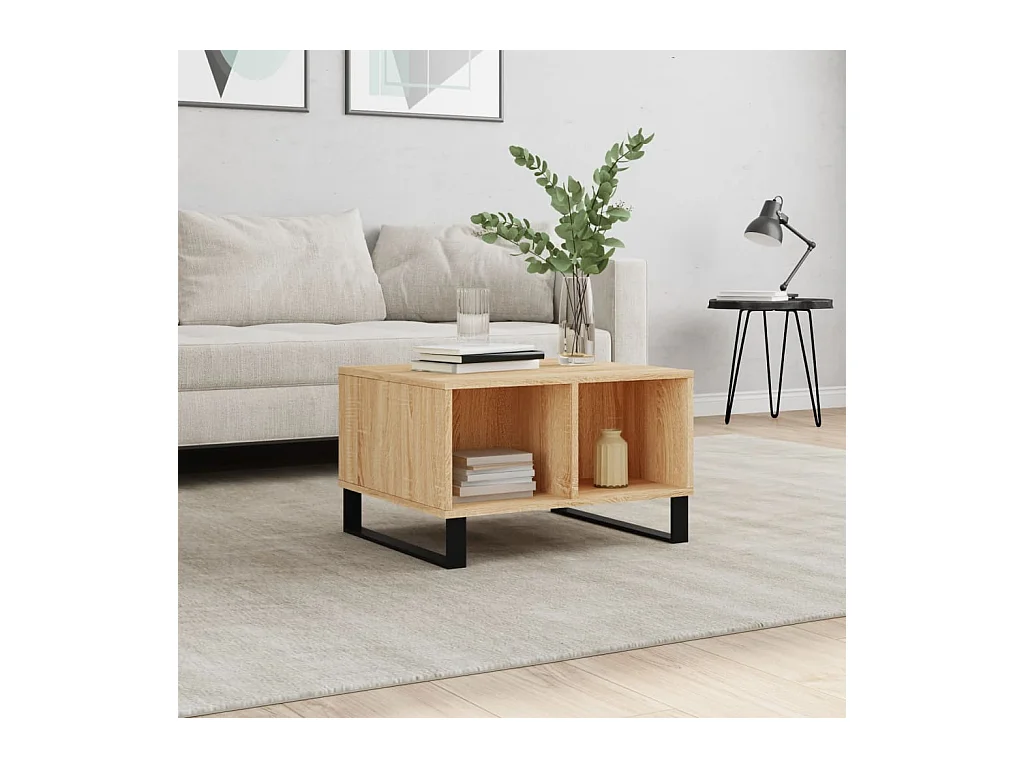 Table basse Chêne sonoma 60x50x36,5 cm Bois d'ingénierie