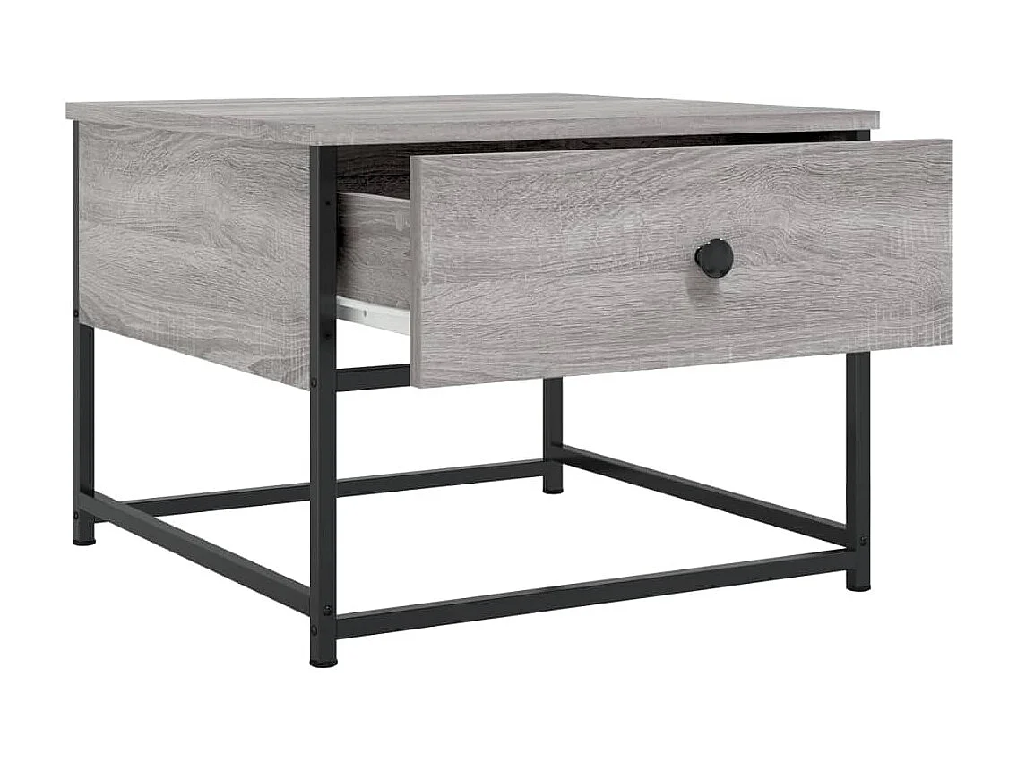 Salontafel 51x51x40 cm bewerkt hout grijs sonoma eikenkleurig