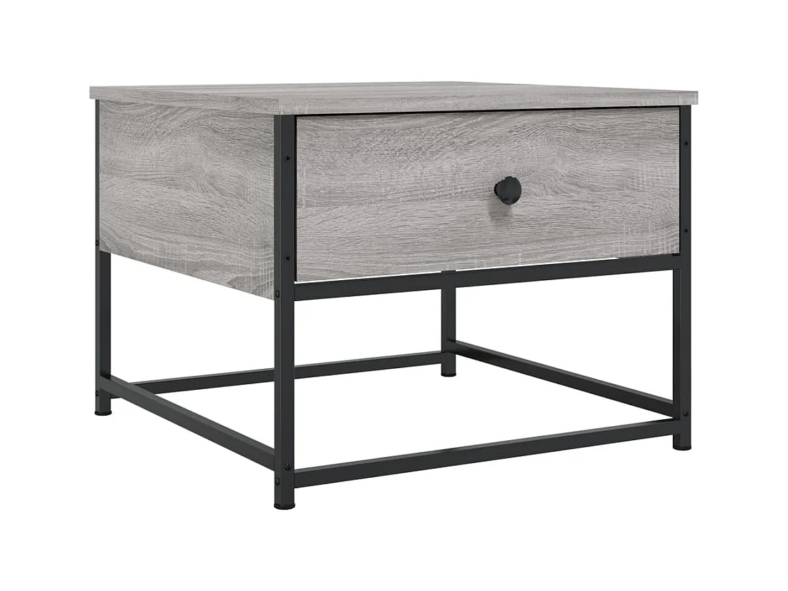 Table basse sonoma gris 51x51x40 cm bois d'ingénierie