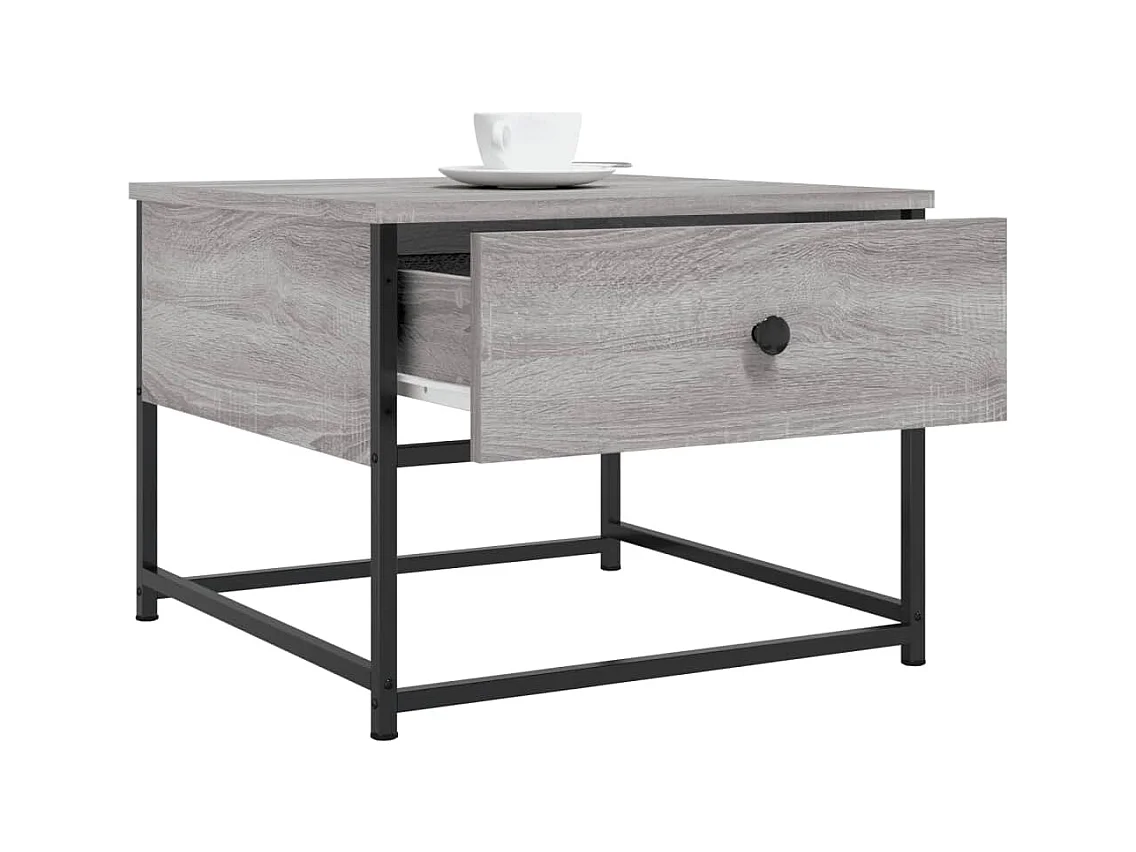 Table basse sonoma gris 51x51x40 cm bois d'ingénierie