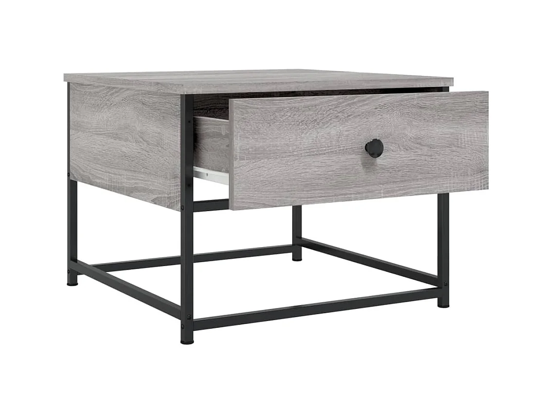 Table basse sonoma gris 51x51x40 cm bois d'ingénierie