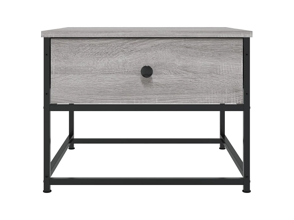 Table basse sonoma gris 51x51x40 cm bois d'ingénierie