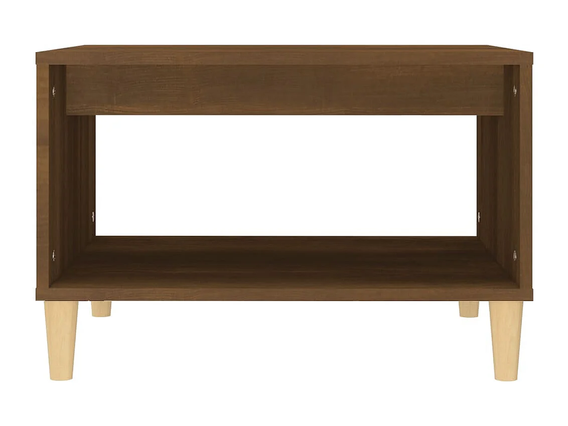 Mesa de centro madera contrachapada marrón roble 60x50x40 cm