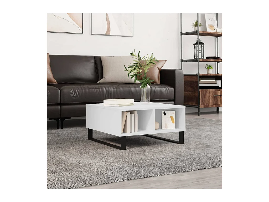 Mesa de centro 60x60x30 cm derivados de madeira branco