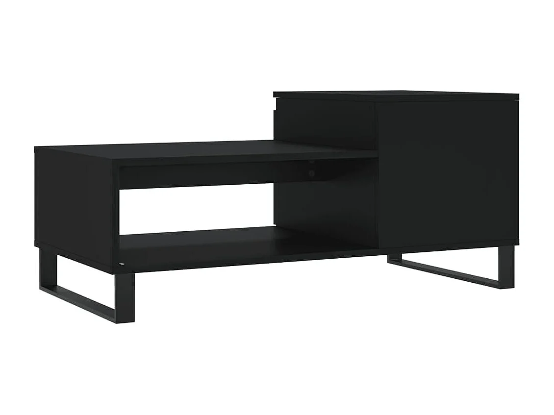 Table basse Noir 100x50x45 cm Bois d'ingénierie