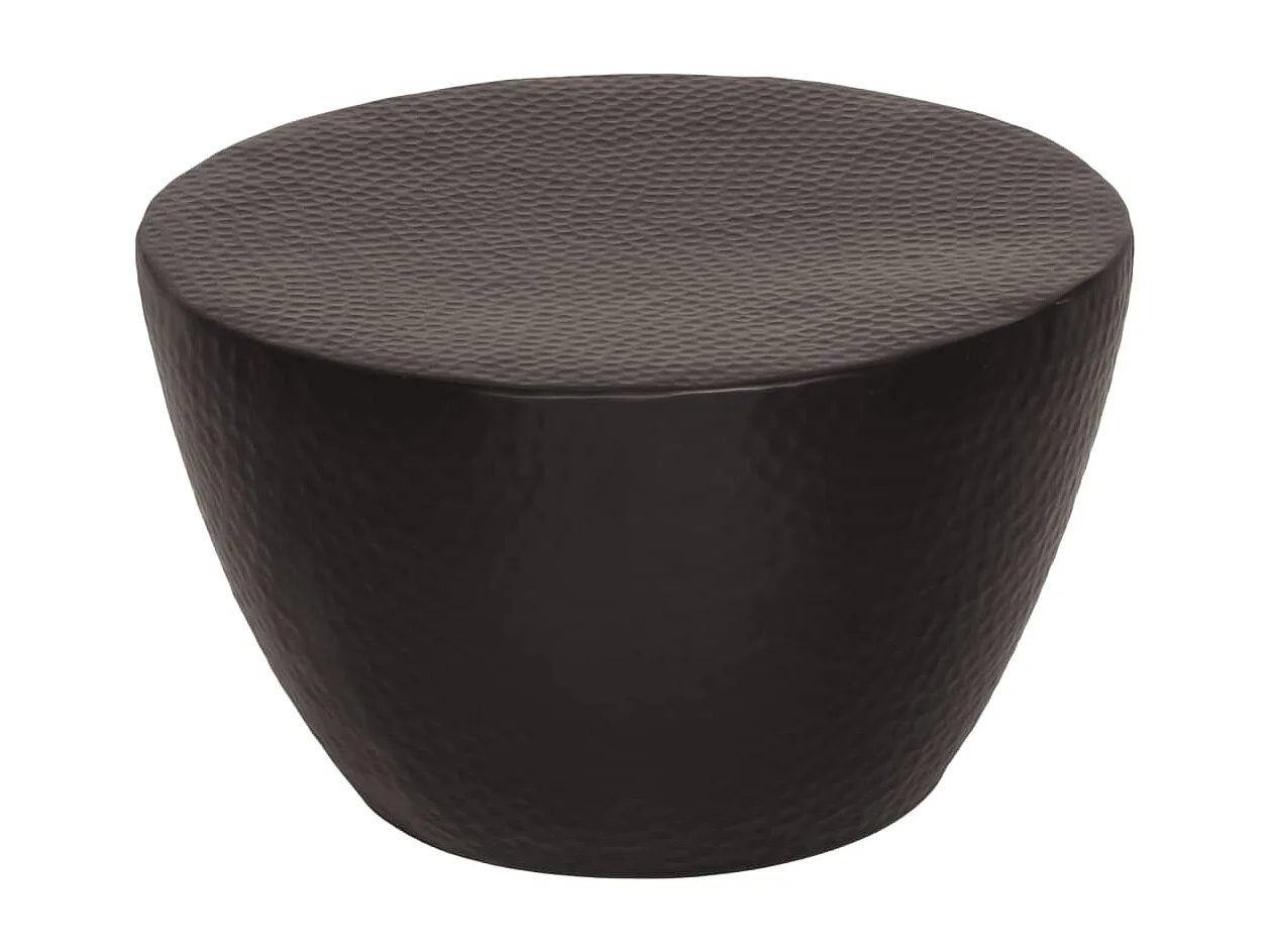 Mesa de centro em alumínio martelado Ø 50x30 cm preto