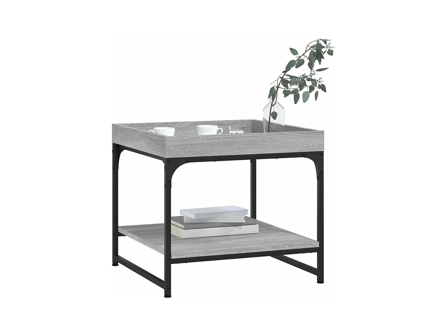 Table basse sonoma gris 49,5x49,5x45 cm bois d'ingénierie