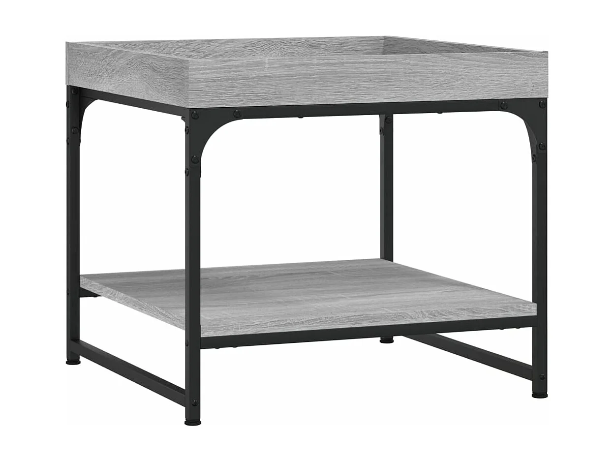 Mesa de centro 49,5x49,5x45cm derivados de madeira cinza sonoma