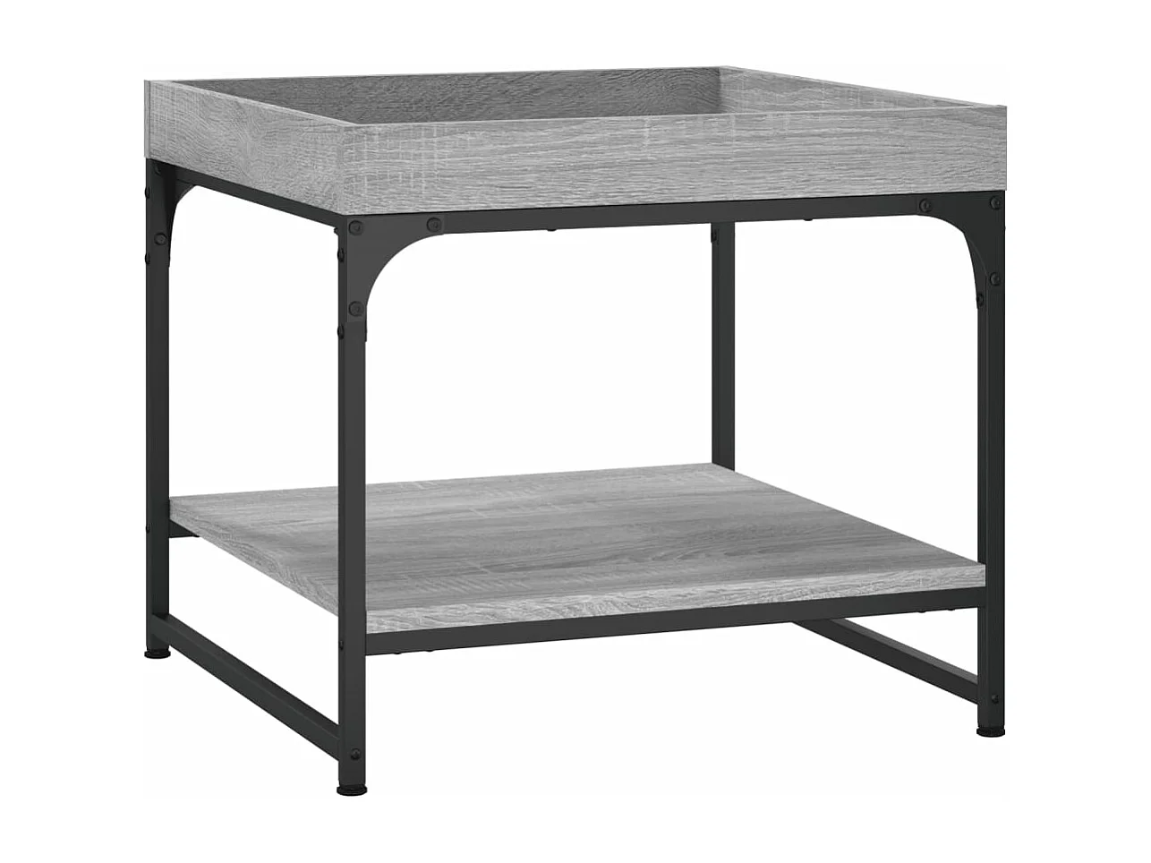 Mesa de centro 49,5x49,5x45cm derivados de madeira cinza sonoma