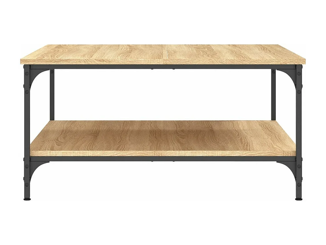 Table basse chêne sonoma 80x80x40 cm bois d'ingénierie