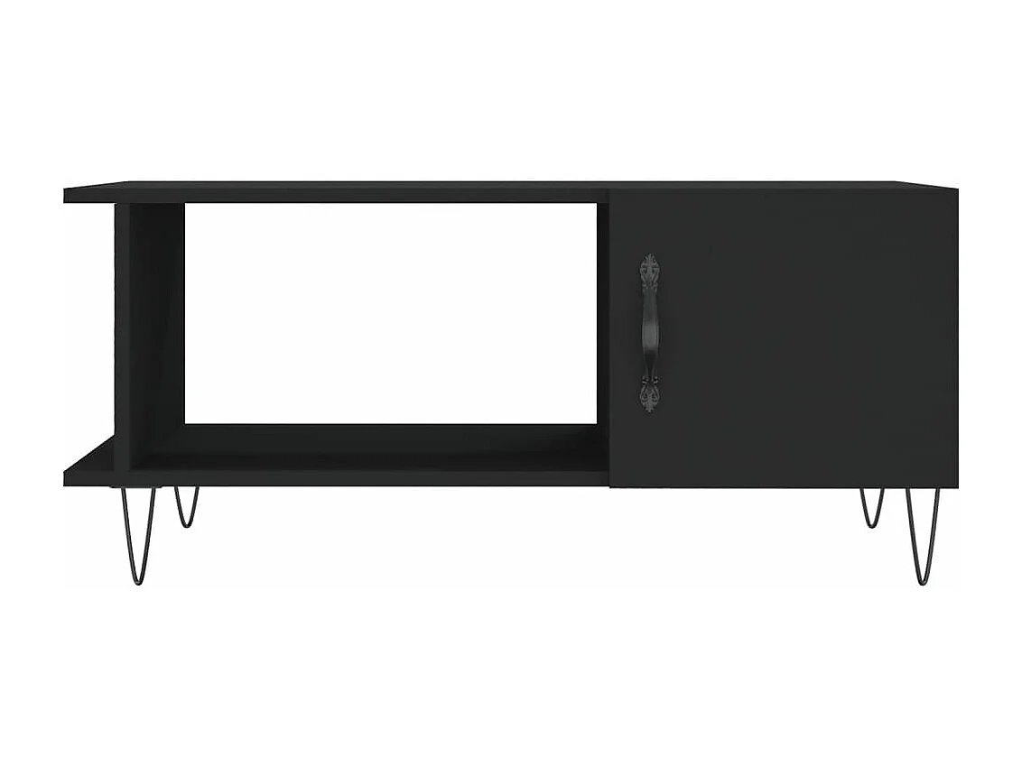 Table basse noir 90x50x40 cm bois d'ingénierie