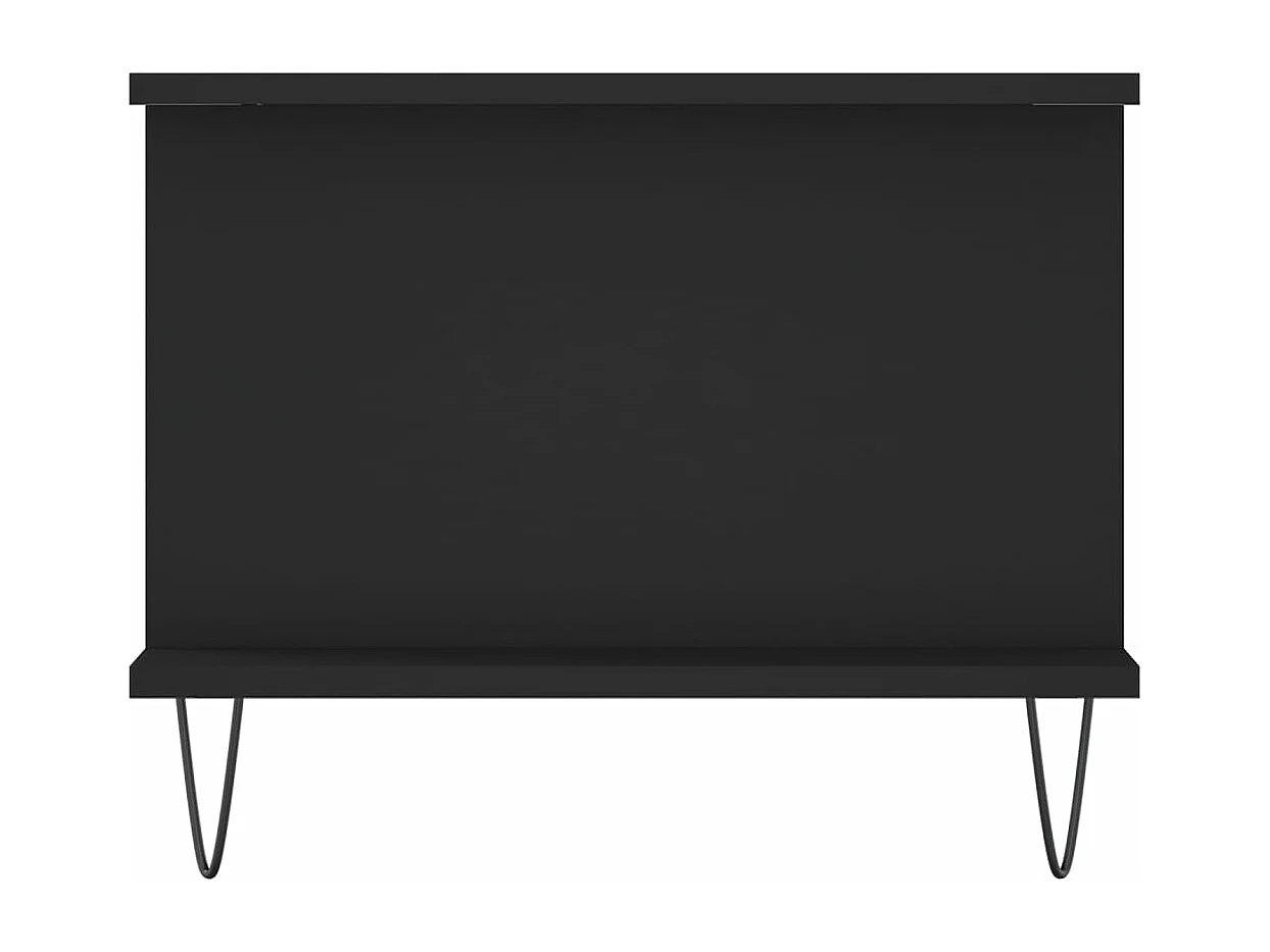 Table basse noir 90x50x40 cm bois d'ingénierie