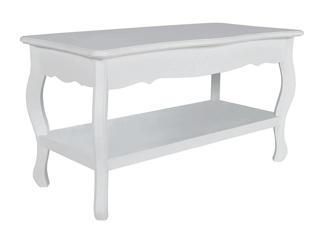 Table basse 2 couches MDF Blanc