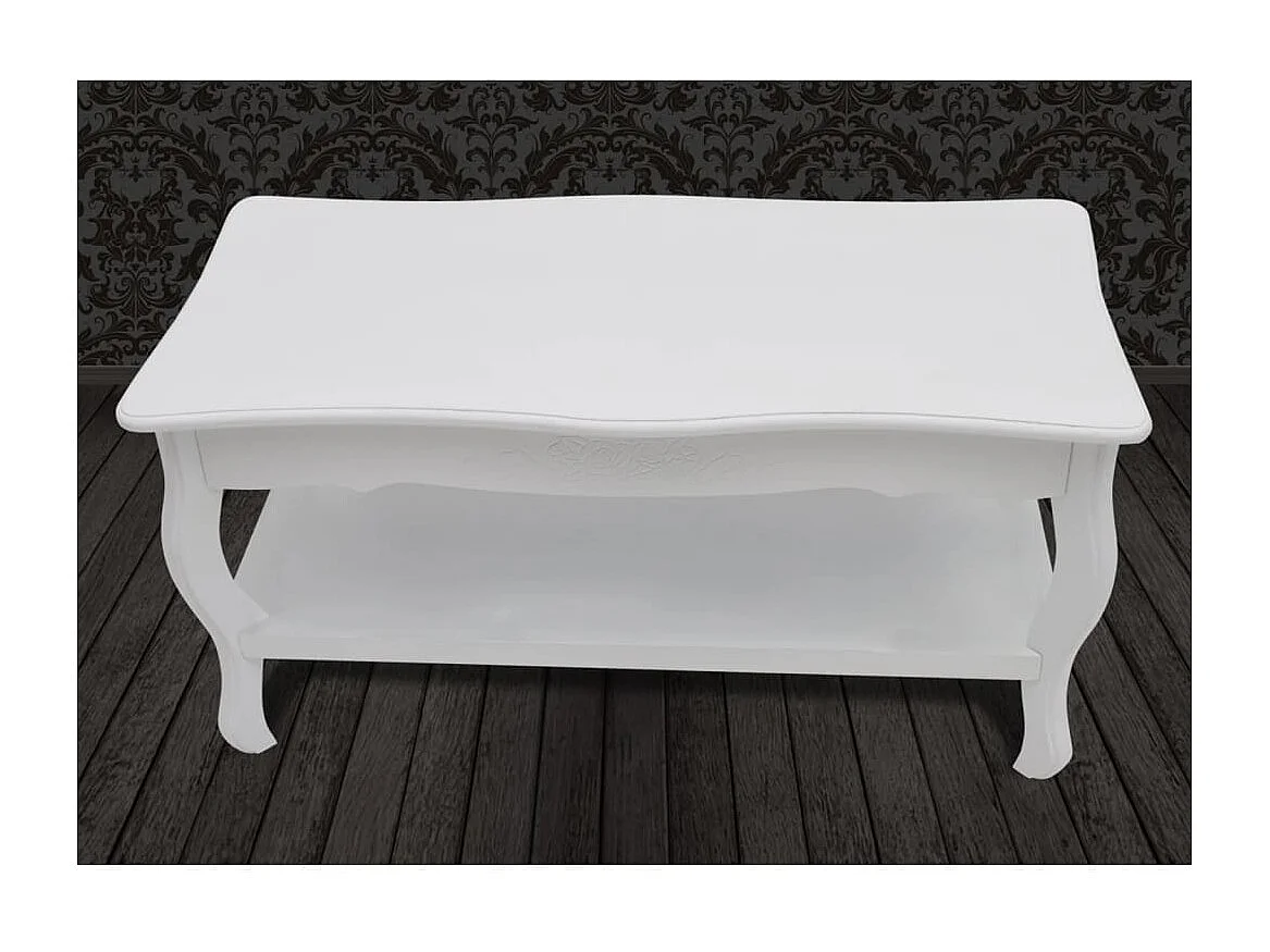 Table basse 2 couches MDF Blanc