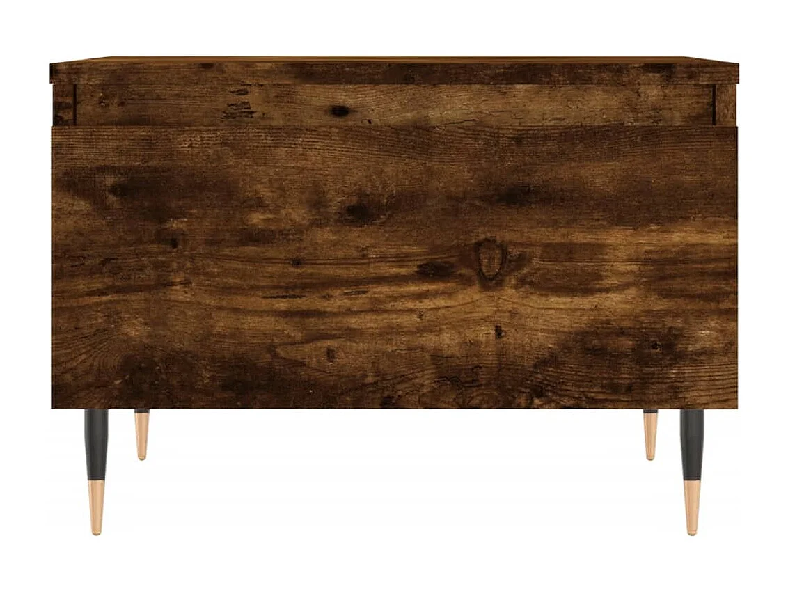 Salontafels 2 st 50x46x35 cm bewerkt hout gerookt eikenkleurig