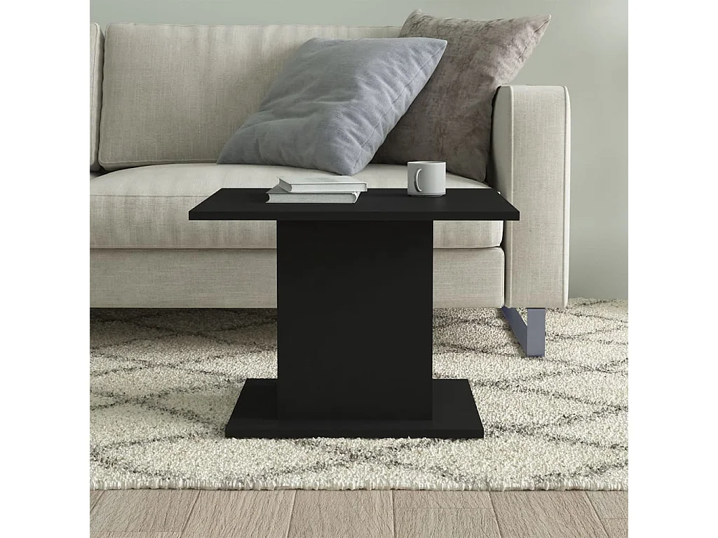Table basse Noir 55,5x55,5x40 cm Aggloméré