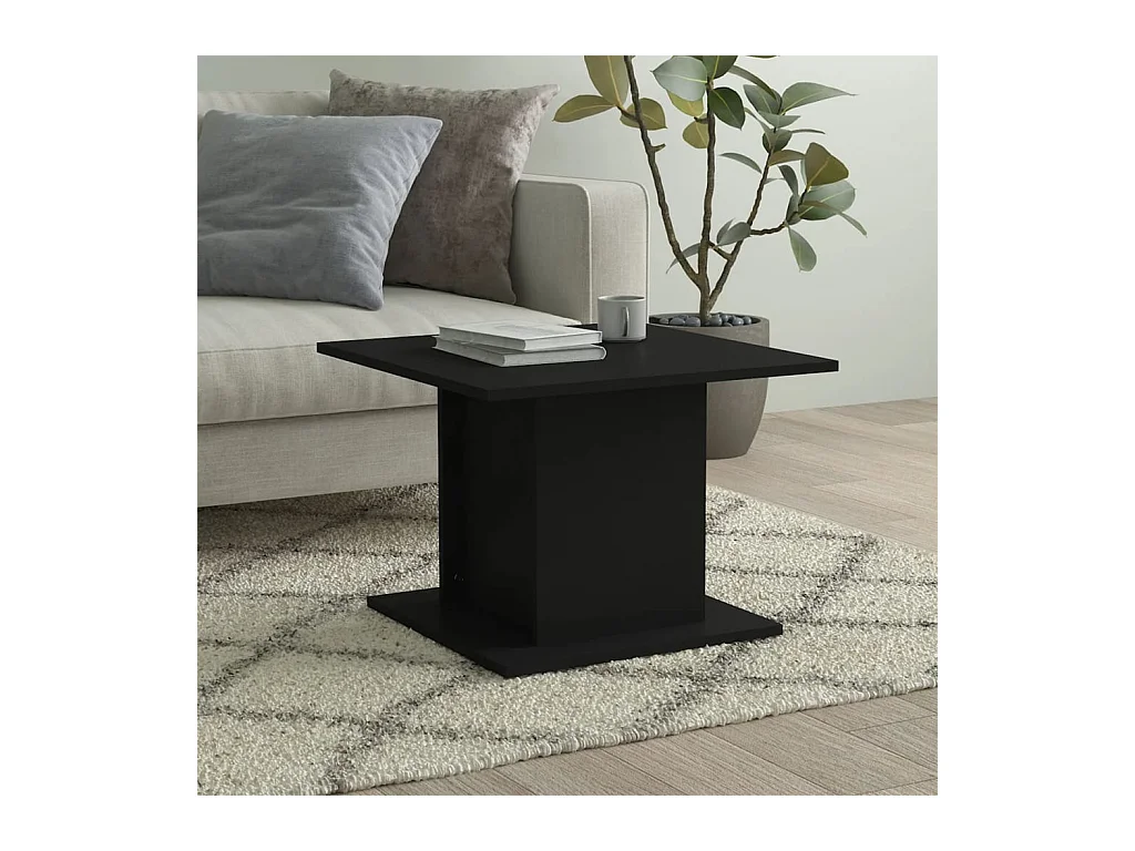 Table basse Noir 55,5x55,5x40 cm Aggloméré