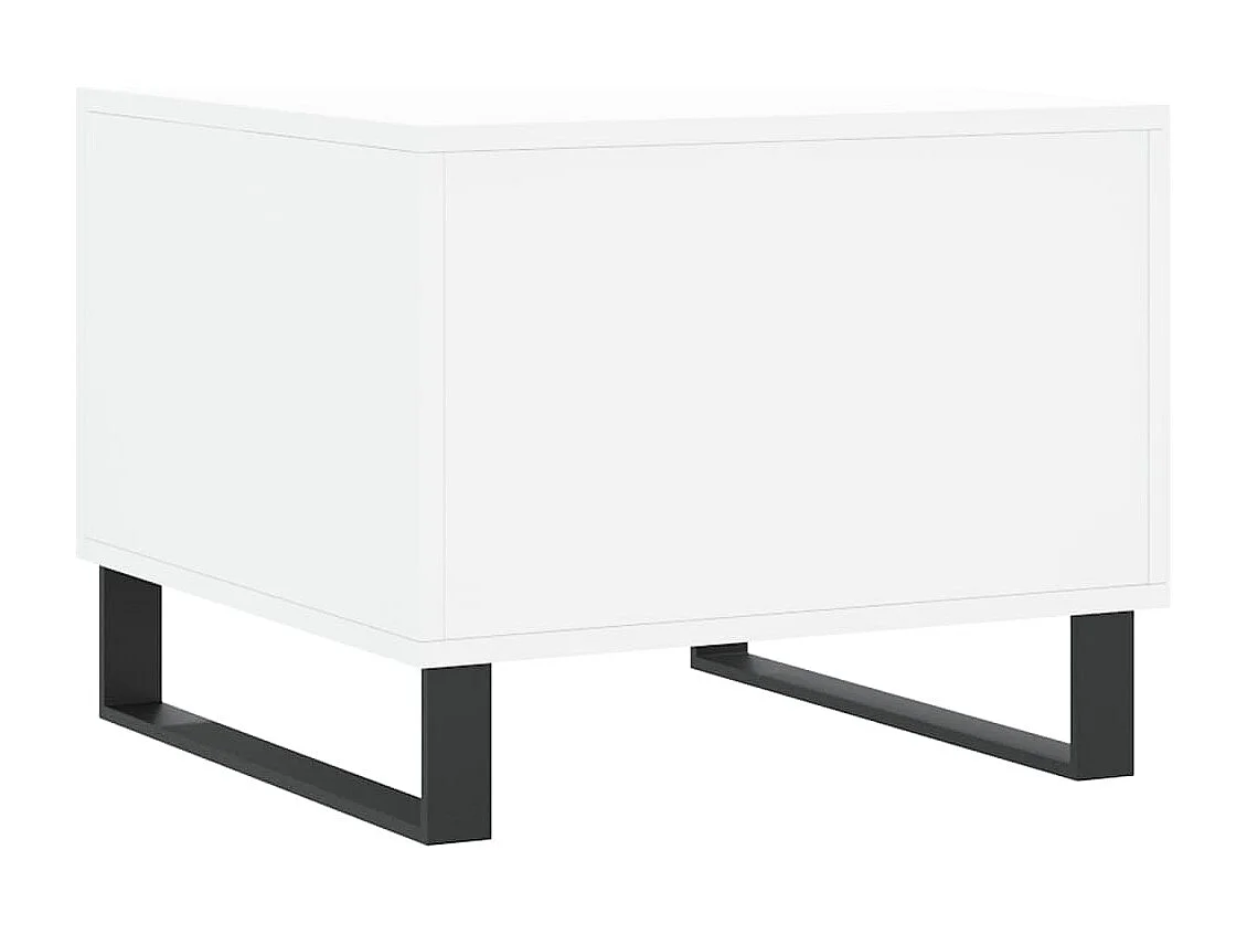 Salontafels 2 st 50x50x40 cm bewerkt hout wit