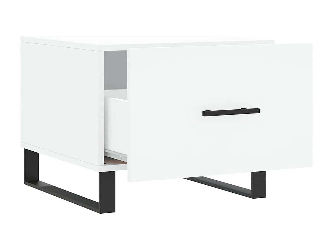 Tables basses 2 pièces blanc 50x50x40 cm bois d'ingénierie